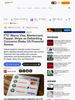 FTC Warns Visa, Mastercard, Paypal, Stripe as Debanking Concerns Shake US Financial Access – Finance Bitcoin News