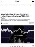 Kraken-Backed Startup Launches Hybrid Crypto Exchange With $14M Raise - Decrypt
