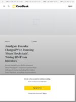 Amalgam Founder Charged With Running ‘Sham Blockchain’, Taking $1M From Investors