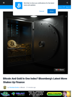 Bitcoin And Gold In One Index? Bloomberg’s Latest Move Shakes Up Finance