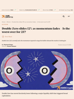 Double Zero slides 12% as momentum fades – Is the worst over for 2Z? - AMBCrypto