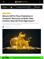 Bitcoin (BTC) Price Prediction & Analysis: Bounces as Bulls Take Control, New All Time High Soon? - CoinCentral