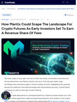 How Mantix Could Scape The Landscape For Crypto Futures As Early Investors Set To Earn A Revenue Share Of Fees