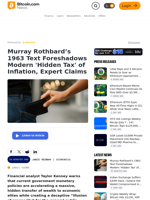 Murray Rothbard’s 1963 Text Foreshadows Modern 'Hidden Tax' of Inflation, Expert Claims – Economics Bitcoin News