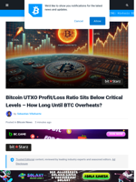 Bitcoin UTXO Profit/Loss Ratio Sits Below Critical Levels – How Long Until BTC Overheats? | Bitcoinist.com