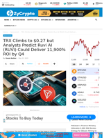 TRX Climbs to $0.27 but Analysts Predict Ruvi AI (RUVI) Could Deliver 11,900% ROI by Q4