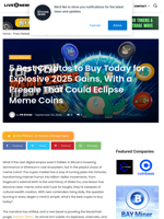 5 Best Cryptos to Buy Today for Explosive 2025 Gains, With a Presale That Could Eclipse Meme Coins | Live Bitcoin News