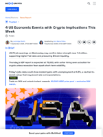 US Economic Events to Shake Bitcoin and Ethereum This Week
