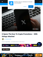 X Opens The Door To Crypto Promotions — With Strings Attached