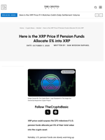 Here is the XRP Price If Pension Funds Allocate 5% into XRP