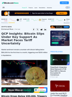 QCP Insights: Bitcoin Slips Under Key Support As Market Faces Tariff Uncertainty – Crypto News Bitcoin News