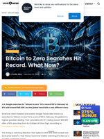 Bitcoin to Zero Searches Hit Record. What Now? | Live Bitcoin News