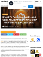 Bitcoin’s Pumping Again, and Ozak AI Might Be the Only Coin That Can Flip $100 Into $10K | Live Bitcoin News