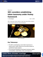 SEC considers establishing token taxonomy under Howey framework