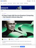 CZ Addresses Quantum Computing Threat to Crypto Security