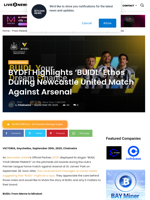 BYDFi Highlights 'BUIDL' Ethos During Newcastle United Match Against Arsenal | Live Bitcoin News