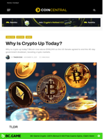 Why Is Crypto Up Today? - CoinCentral