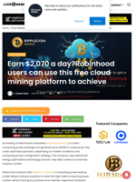 Earn $2,070 a day?Robinhood users can use this free cloud mining platform to achieve | Live Bitcoin News