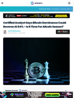 Certified Analyst Says Bitcoin Dominance Could Reverse At 64% – Is It Time For Altcoin Season?