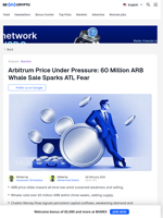 Arbitrum Price Under Pressure After 60 Million Whale Selling
