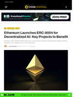 Ethereum Launches ERC-8004 for Decentralized AI: Key Projects to Benefit