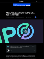 ANALYSIS: Does the Circle IPO value Tether at $316B?