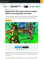 Robinhood Beats Q3 Expectations as Crypto Revenue Surges