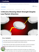 3 Altcoins Showing Silent Strength Despite Low Market Attention