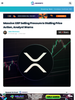 Massive XRP Selling Pressure Is Stalling Price Action: Analyst