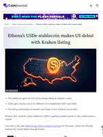 Ethena’s USDe stablecoin makes US debut with Kraken listing - CoinJournal