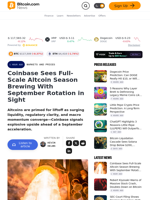 Coinbase Sees Full-Scale Altcoin Season Brewing With September Rotation in Sight – Markets and Prices Bitcoin News