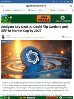 Analysts Say Ozak AI Could Flip Cardano and XRP in Market Cap by 2027