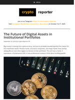 The Future of Digital Assets in Institutional Portfolios