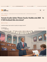 Senate leader John Thune backs Stablecoin Bill - Is USD1 behind this decision? - AMBCrypto