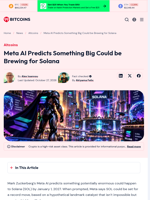 Meta AI Predicts Something Big Could be Brewing for Solana