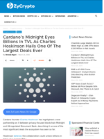 Cardano’s Midnight Eyes Billions In TVL As Charles Hoskinson Hails One Of The Largest Deals Ever ⋆ ZyCrypto