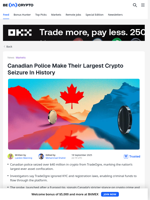 Canada Makes Its Largest Crypto Bust From TradeOgre Exchange