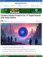 Cardano Analyst Projects $4.14 Target Despite ADA Daily Decline
