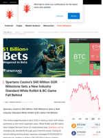 Spartans Casino’s $40 Million GGR Milestone Sets a New Industry Standard While Rollbit & BC.Game Fall Behind - NullTX