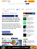 The ‘Hyperbolic’ Era Ends: Wintermute Report Reveals
Structural Shift for Bitcoin