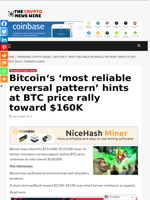 Bitcoin‘s ‘most reliable reversal pattern’ hints at BTC price rally toward $160K - The Crypto News Wire