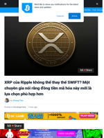 XRP không thể thay thế SWIFT? Chuyên gia gợi ý crypto phù hợp hơn