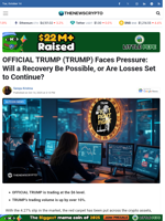 OFFICIAL TRUMP (TRUMP) Faces Pressure: Will a Recovery Be Possible, or Are Losses Set to Continue?