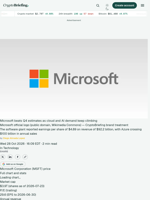Microsoft beats Q4 estimates as cloud and AI demand keep climbing