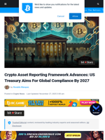 Crypto Asset Reporting Framework Advances: US Treasury Aims For Global Compliance By 2027 | Bitcoinist.com
