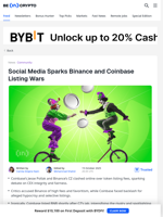 X Fires Up Binance and Coinbase Crypto Listing Wars