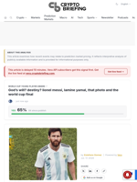 God's will? destiny? lionel messi, lamine yamal, that photo and the world cup final