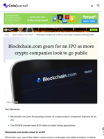 Blockchain.com gears for an IPO as more crypto companies look to go public