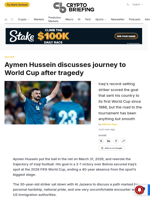 Aymen Hussein discusses journey to World Cup after tragedy