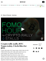 Crypto rally stalls, BTC Vegas today, Circle files for IPO - Decrypt